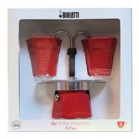 Gift set Bialetti Mini Express 2 cups red