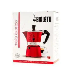Bialetti Moka Express 3 mocha teapot red