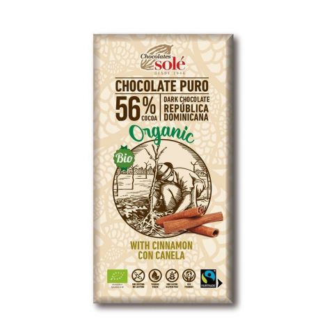 Chocolates Solé - 56 organic chocolate with cinnamon