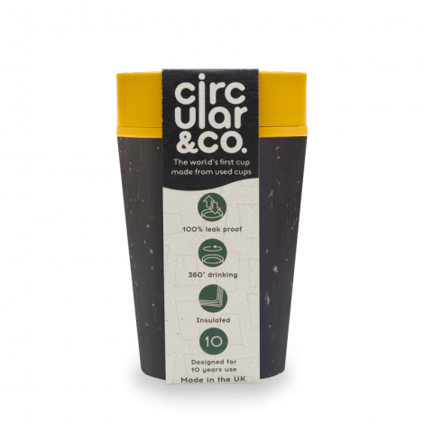 Circular Cup (rCup) Black and Mustard 227ml