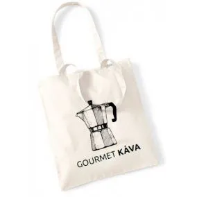 Plátěná taška - moka konvička