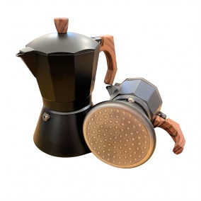 Kaffia Black 3 cups moka pot