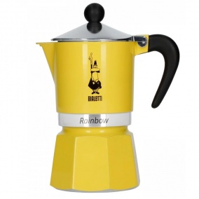 Bialetti Rainbow 3 yellow mocha pot