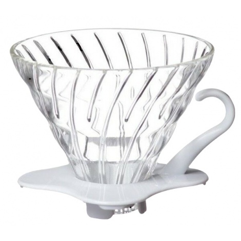 Hario skleněný Dripper V60-01- bílý (VDGR-01-W)