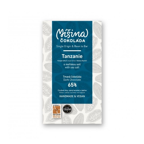 Chocolate Mixed chocolate, Tanzania with sea salt, 65%