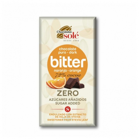 Chocolates Solé - 72% sugar free chocolate with orange