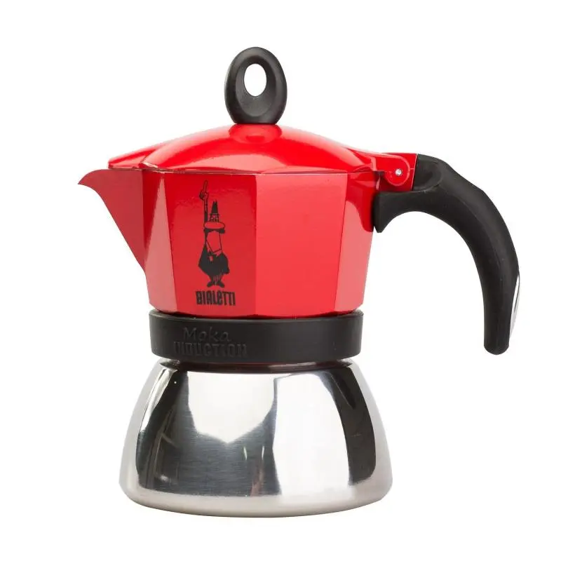 Bialetti Moka Induction 3 cups red