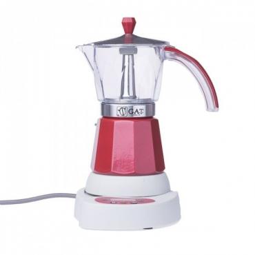 GAT Vintage 4-6 electric moka kettle red