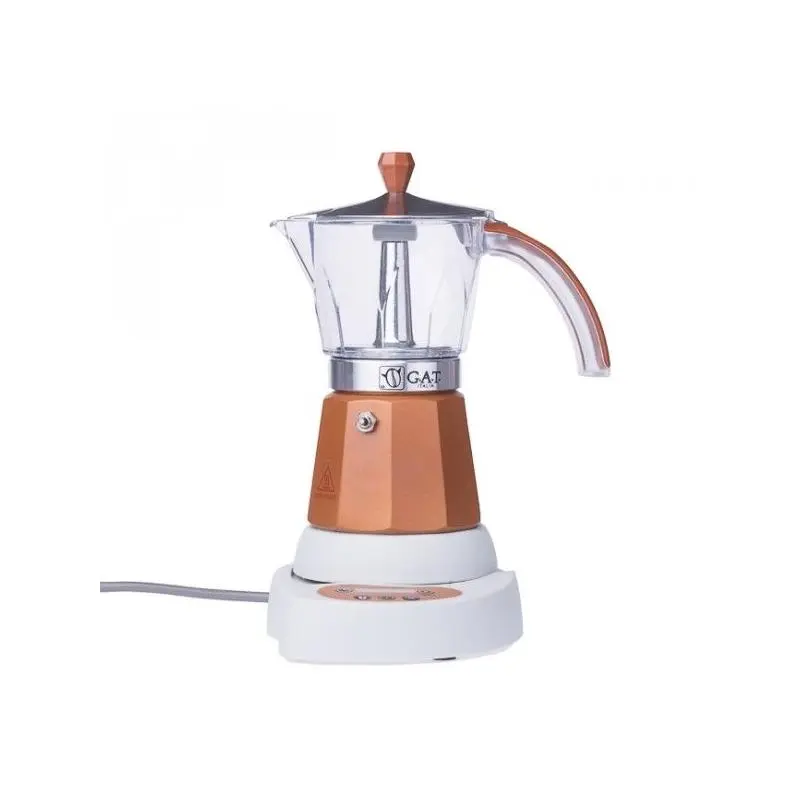 GAT Vintage 4-6 electric moka kettle brown